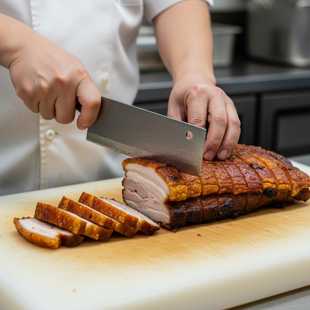 The 11 AM Rapture: Witnessing the First Cut of Dong Kee's Roast Pork Belly in Scarborough Each Morning