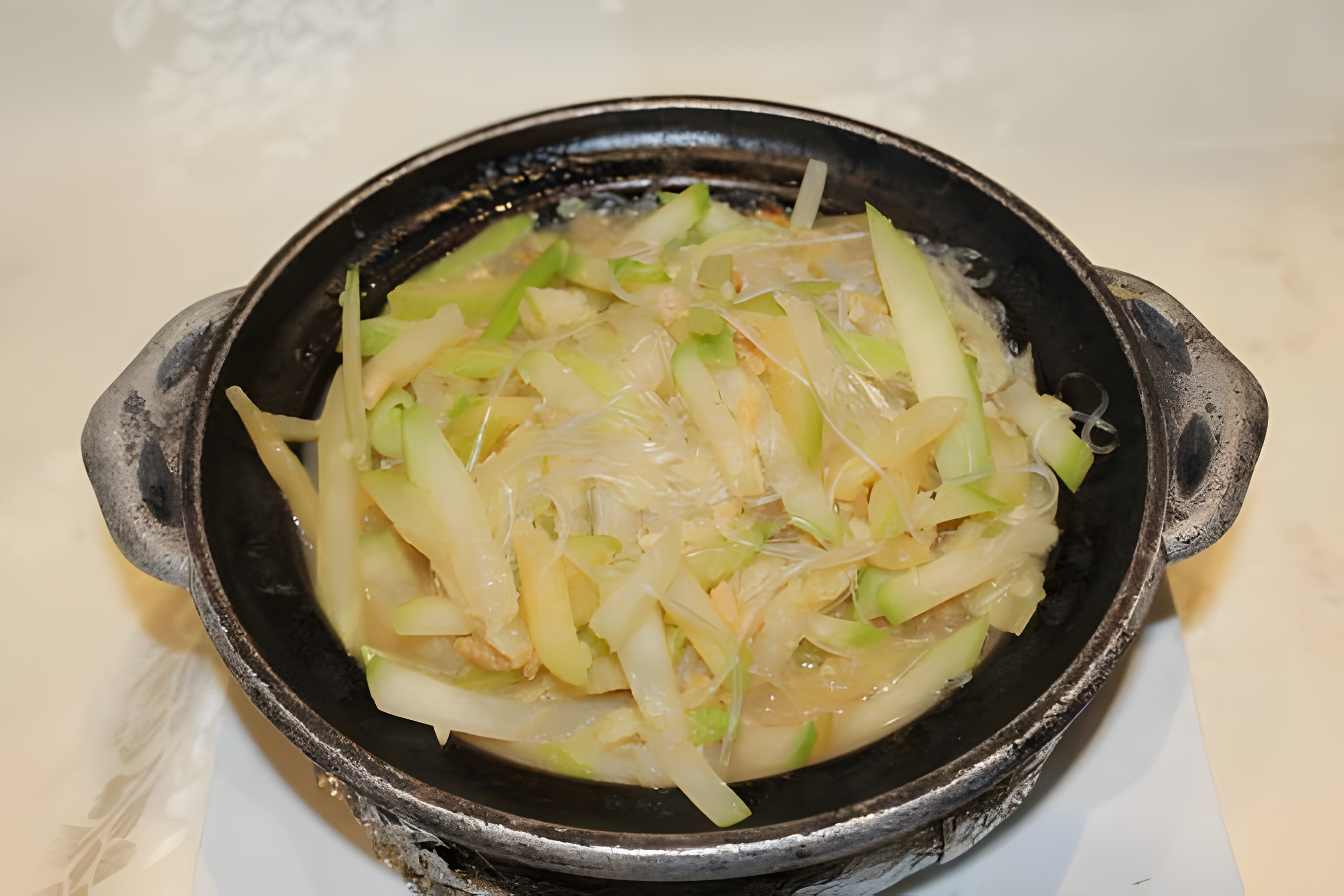 虾米节瓜粉丝煲
