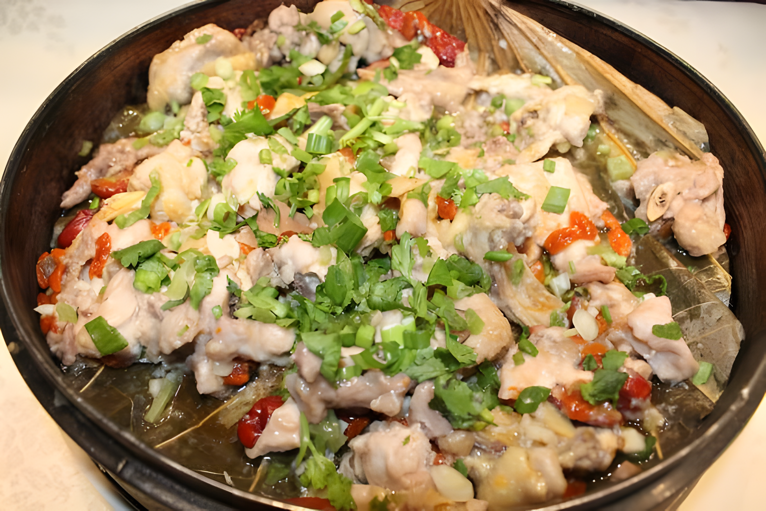 荷叶红枣蒸鸡